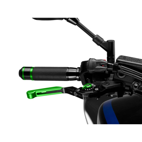 Puig Extendable Folding V3 Brake (Green Extender With Blue Selector) Green